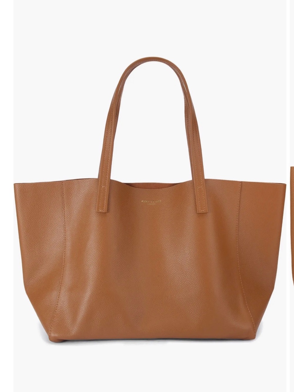 Kurt Geiger Tan Pebbled Leather Tote